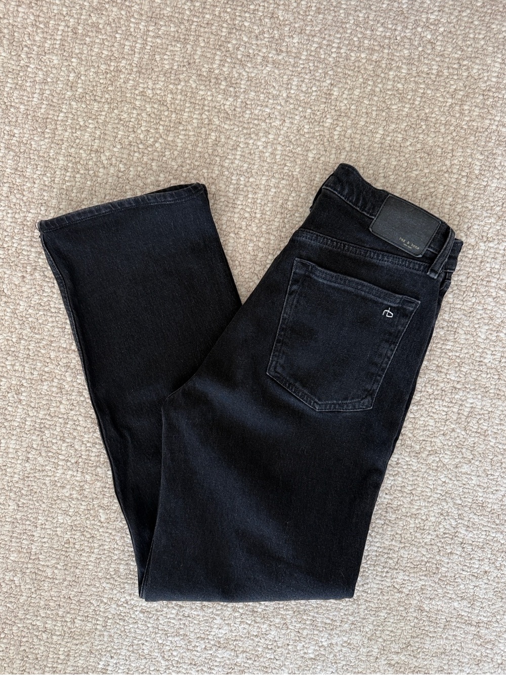 Rag & Bone Black Jeans - Classic Straight Fit